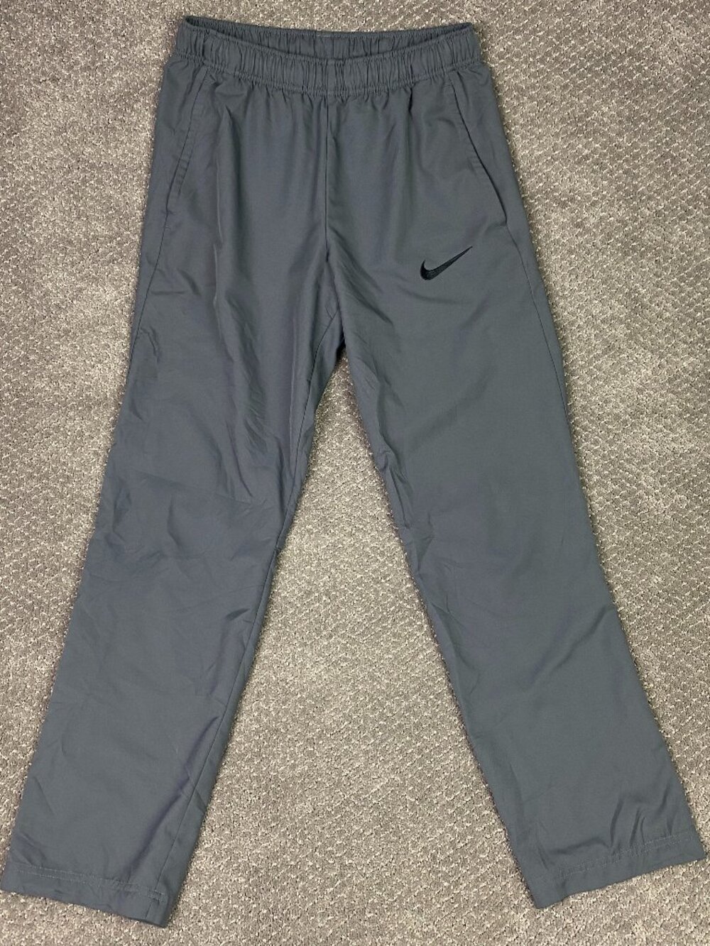Nike Dry Team Woven Track Pants Mens Medium Gray Dri-Fit Training 800201-021